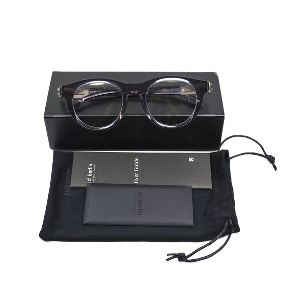 NEW IC! BERLIN GLEN GREY TRANSPARENT AUTHENTIC EYEGLASSES FRAME - Picture 13 of 13